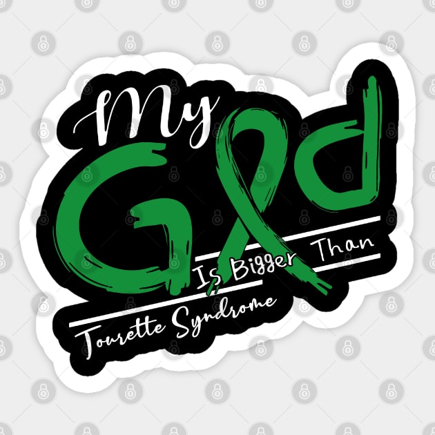 Tourette Syndrome Awareness My God Is Stronger - In This Family No One Fights Alone Sticker by BoongMie